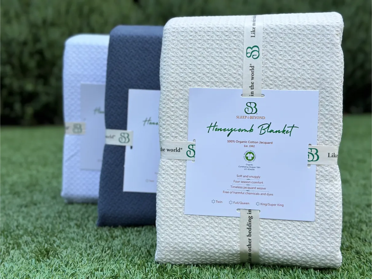 Organic Cotton Honeycomb Blanket