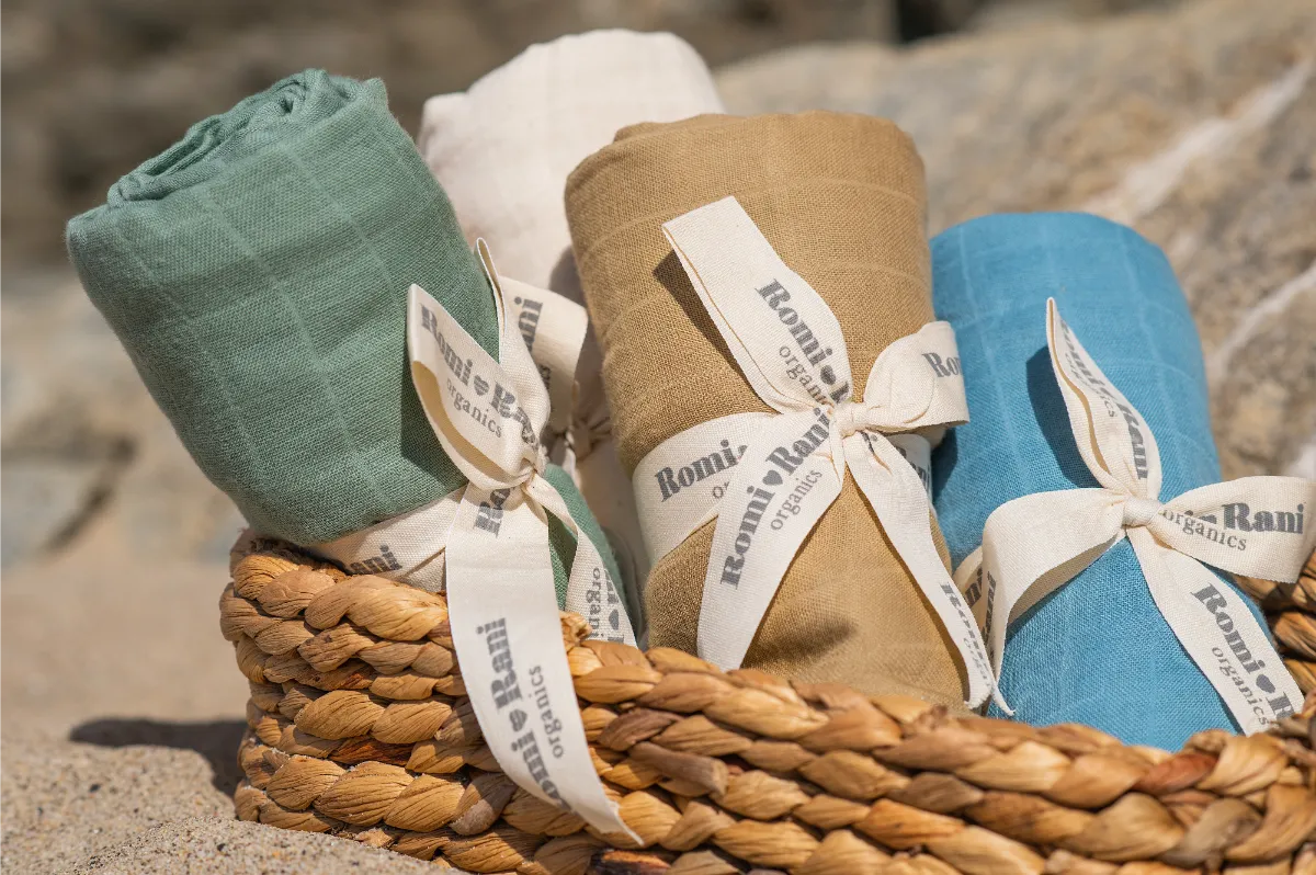 Romi & Rani Organic Cotton Muslin Swaddles