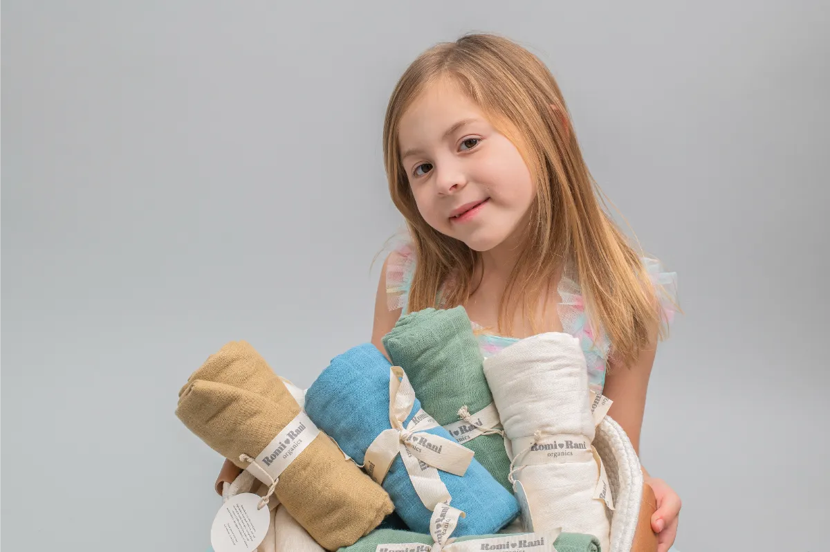 Romi & Rani Organic Cotton Muslin Swaddles - Image 2